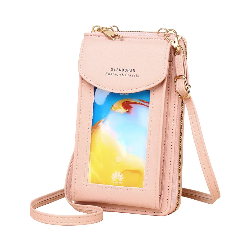 

Wholesale Best Price Fashion Touch Screen Mobile Phone Bag Women Messenger Shoulder Bag Crossbody Sling Bag Women, Dark pink/pink/apricot/brown/green/wine red/black/blue 8colors