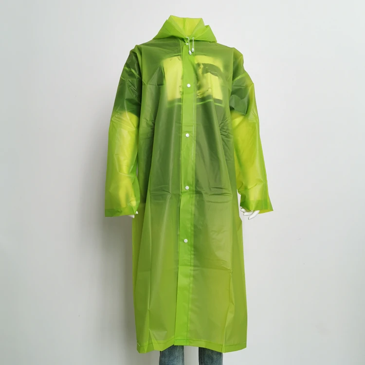 
plastic durable black rain overall waterproof portable EVA raincoat 