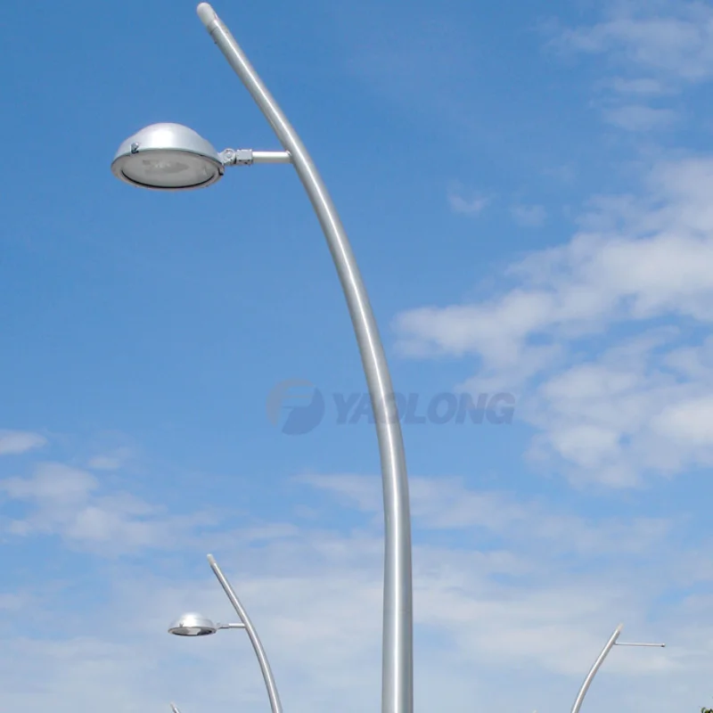 
customized 8 meter height single curved arm light pole for sale 