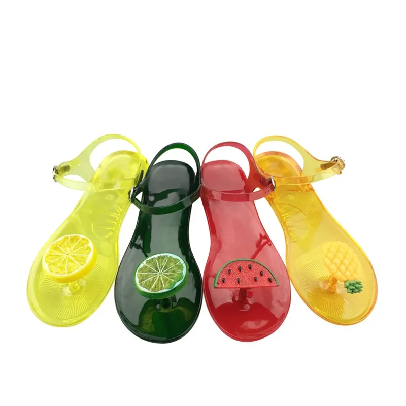 

Wholesale Summer Lady Plastic Fruit Sandals Woman Jelly Shoes, As picture