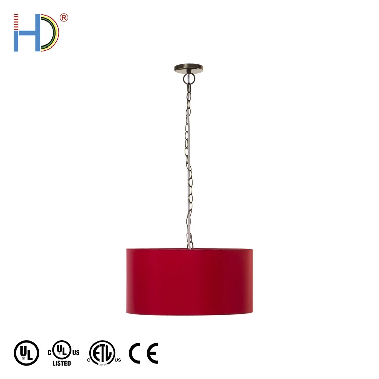 Chinese Supplier American Style Indoor Kitchen Metal Restaurant Red Antique Brass Ceiling Chandelier Pendant Light