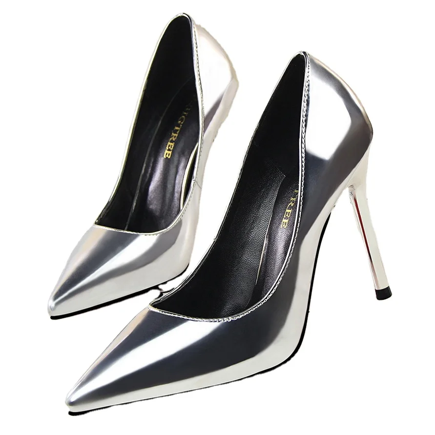 

10%OFF Simple stiletto high heels shallow mouth pointed sexy thin professional OL women's single shoes high heels