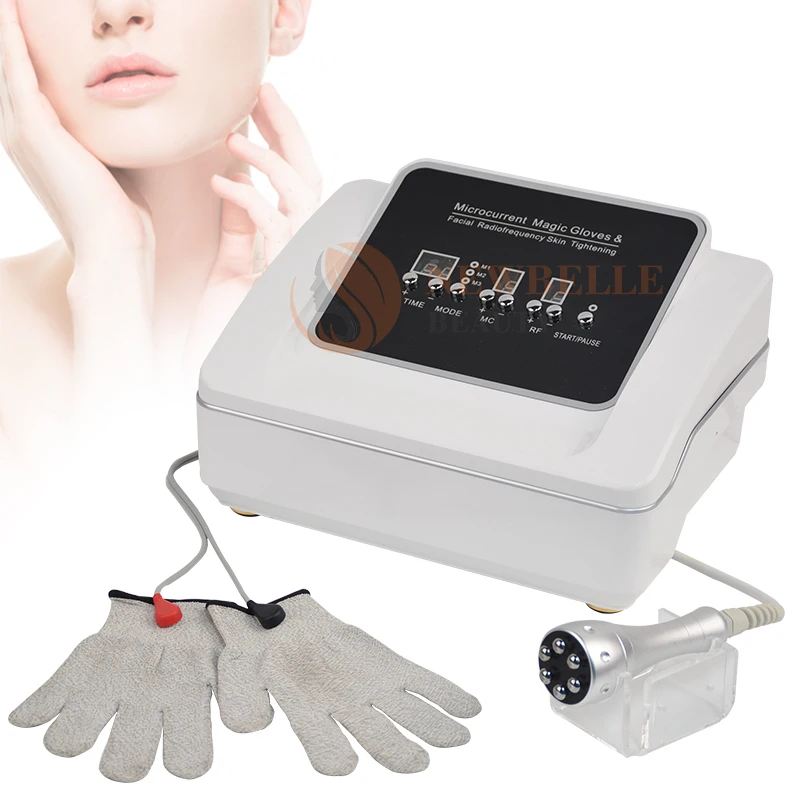 

Microcurrent face lift massager machine magic gloves skin micro current professional electric gloves facial beauty with gloves