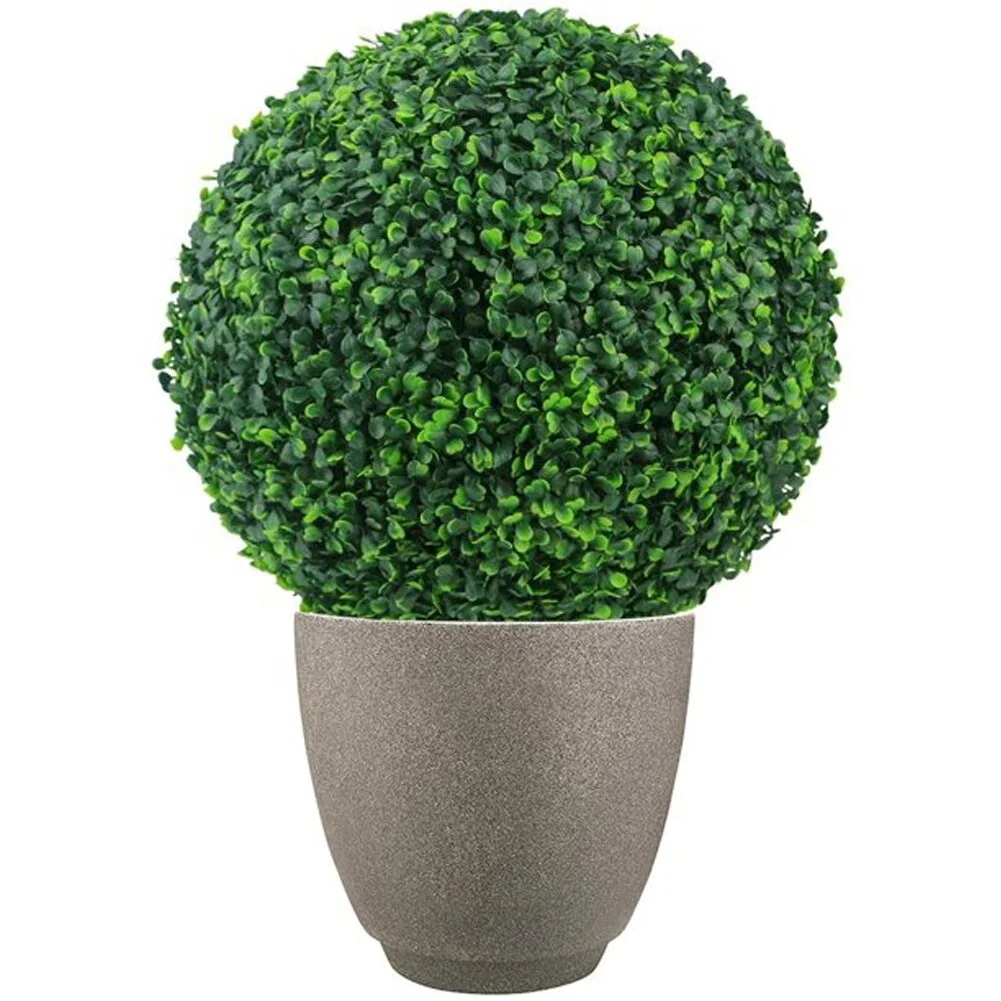 

Anti-UV Faux Hanging Topiary Ball Boxwood Foliage Plants Artificial Grass Green Balls For Home Garden Decoration