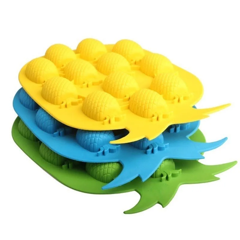 

2020 New Products Ice Cube Tray Mold Pineapple Shape Silicone Ice Cube Maker, Pantone color