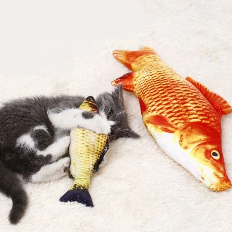 

Eco-Friendly Simulation Fish Pillow Catnip Interactive Funny Cat Toy, Photo