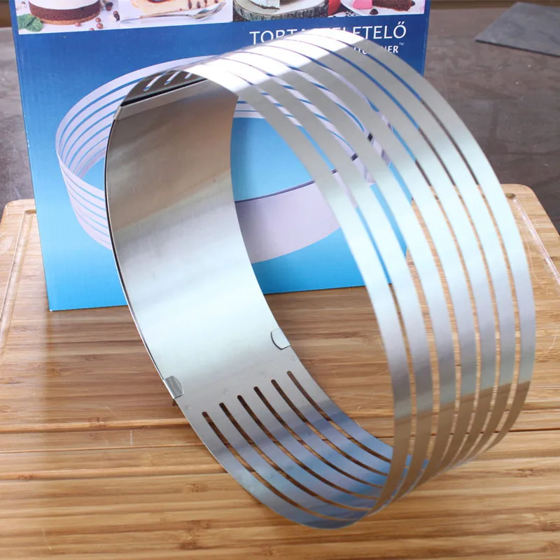 

Wholesale Adjustable Layered Retractable Round Mousse Ring Retractable Happy Birthday Cake Baking Mold