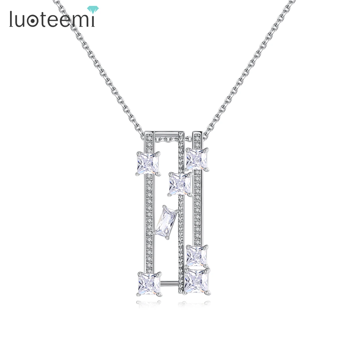 

LUOTEEMI 2020 New Arrival Beautiful Necklace Trendy Women Dangle Necklaces New Style Simple Pendant Necklaces Jewelry