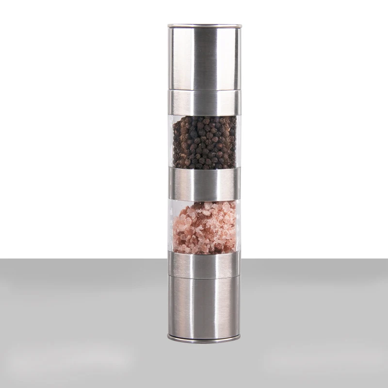 

stainless-steel pepper herb salt spice grinder salt and pepper grinder set