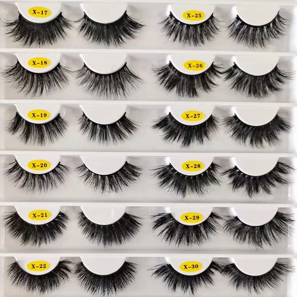 

Wholesale cruelty free vegan faux mink eyelashes 3d 4D 5D faux mink lashes 3D Silk Fake Eyelashes full strip lashes