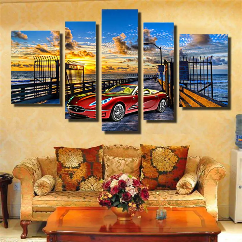 

Wall Decor Canvas Seven Art Abstract Oil On Beautiful Wholesale Frame Modern Decoration Home European Painting