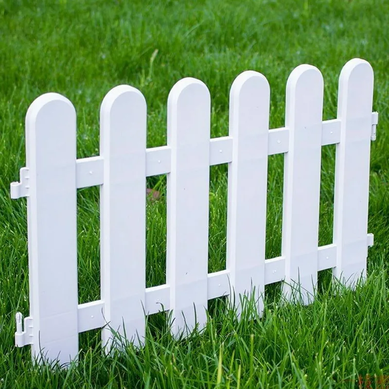 

Easy Installation Garden Plastic White Fence Picket/Round Fence Vinyl Picket Little White Fence for Indoor Outdoor Lawn Patio