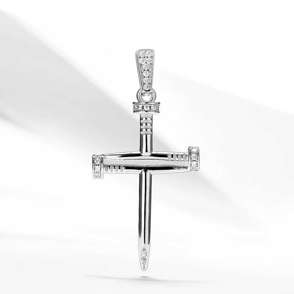 

Making Jewelry 925 Sterling Silver Cross Pendant Custom Jewelry For Engagement Jesus Christ Cross Pendant