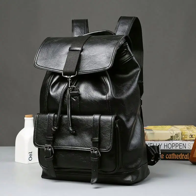 

Trendy Custom Men Leather Backpack Bags Fashion Luxury Waterproof College School Backpack Back Pack, Customized color