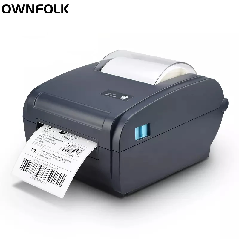 

OWNFOLK 4x6 best quality thermal label printer portable shipping label printer 4x6 thermal barcode printer