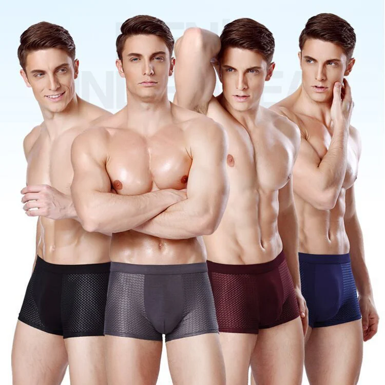 

Men Ice Silk Cooling Mesh Boxer Shorts Underwear Men Breathable Boxers