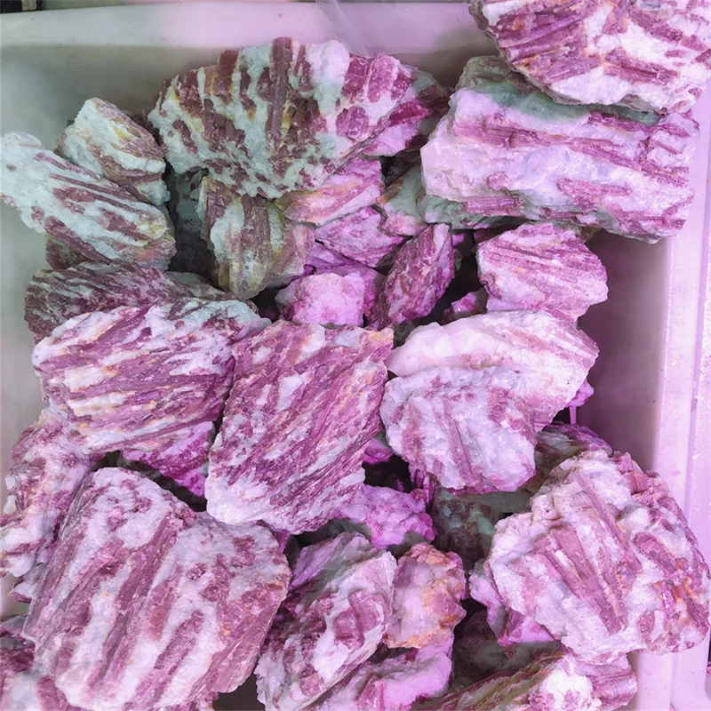 

Wholesale Natural Pink Tourmaline Quartz Stone Healing rough stone red Tourmaline raw gemstone