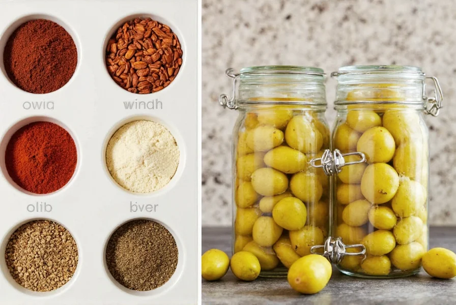 Homemade pickles jar with dill and garlic