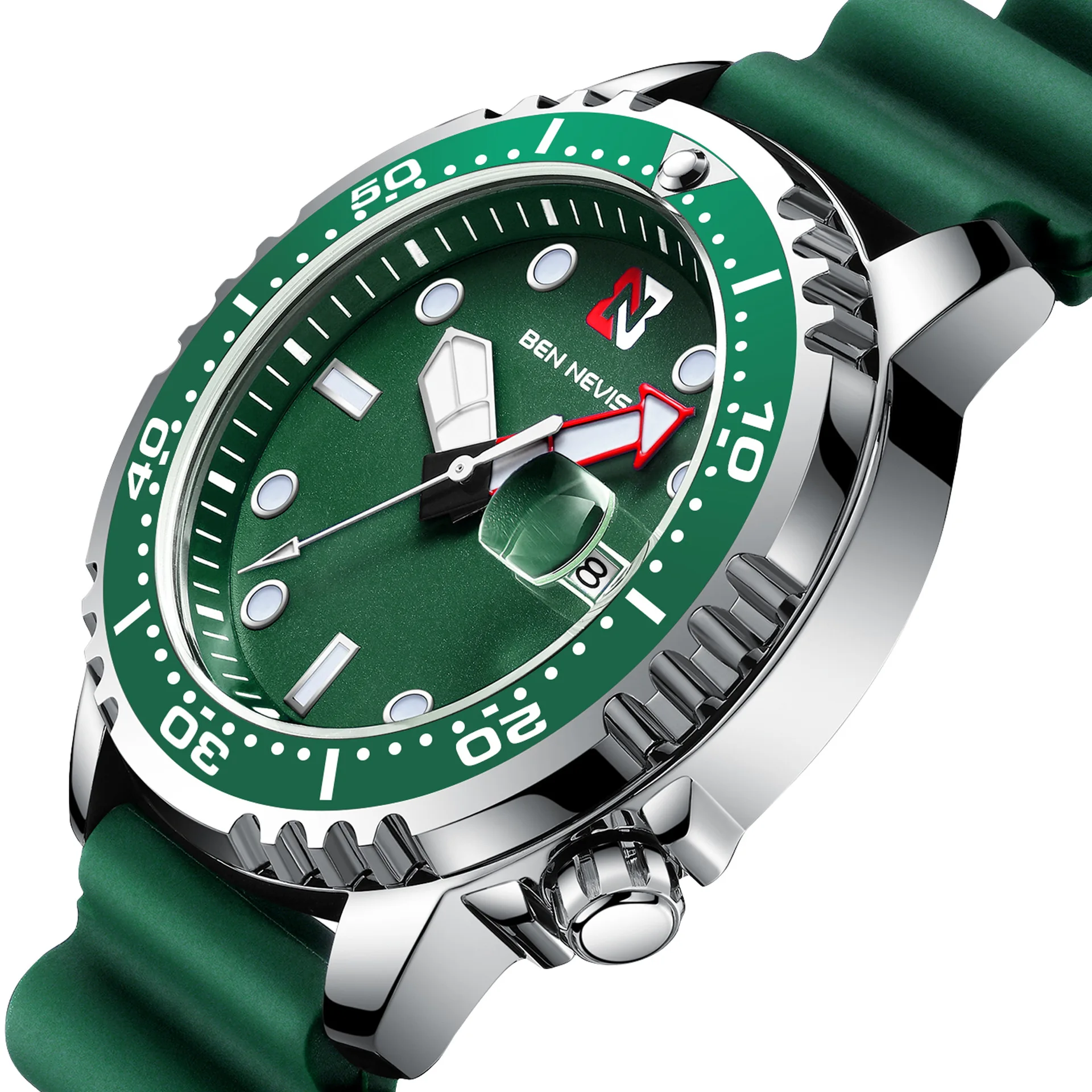 

2021 New Quartz Men's Watch Diving Leisure Green Watch