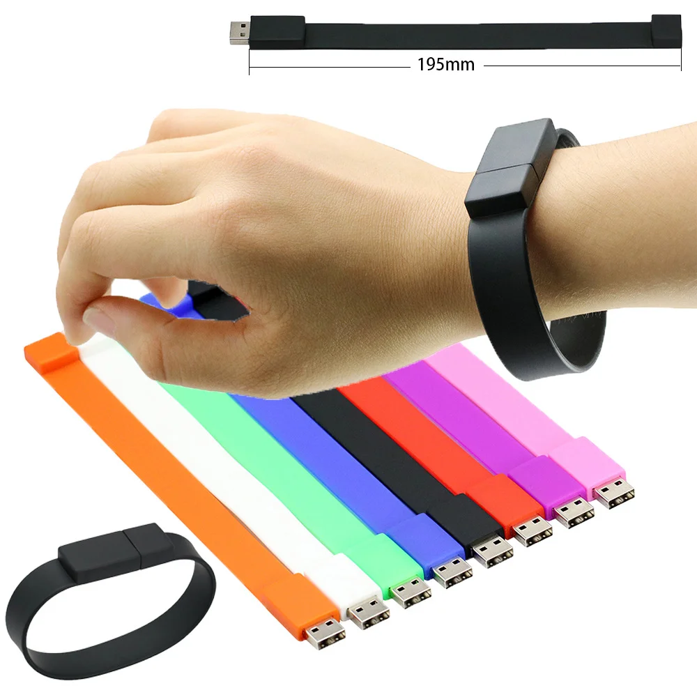 

Bracelet Wrist Band Personalised Pendrive Cle Usb 16Gb 32Gb 64Gb 256Gb 128Gb Metal Flash Drive Stick Wristband Memory Pen Drive