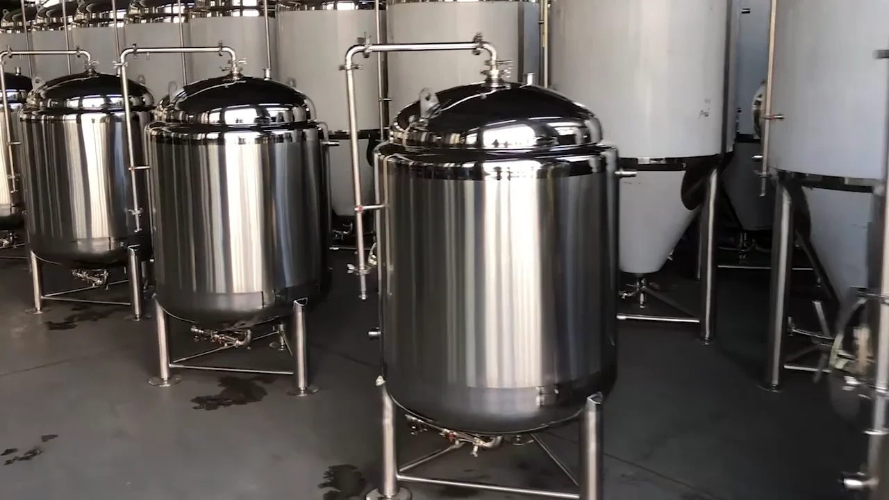 Stainless Steel 7bbl 10bbl Beer Fermenter Vessel Conical Bottom Brewing 