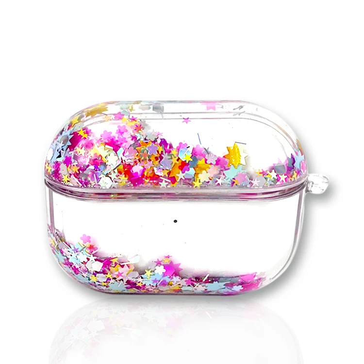 

Wholesale Luxury Bling Quicksand Girly Women Cute Clear New Hard Earphone Case For Airpods 1 2 3 Pro Cover For ipod Pro