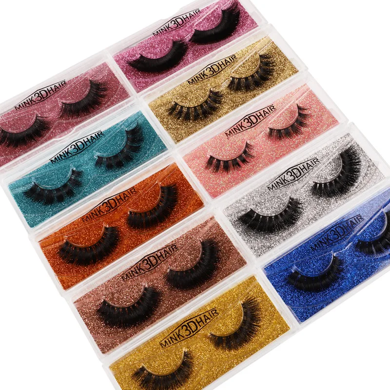 

High Class top quality wholesale 3D Mink Eyelashes lashes3d wholesale vendor 25mm OEM logo packing Mink lashes, Natural black mink eyelash