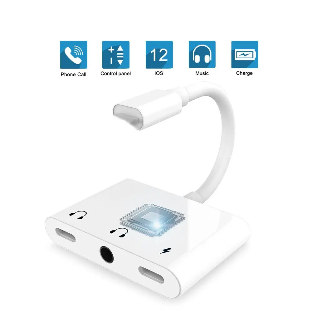 3 Jack da 3.5mm Audio Splitter Adattatore per il iPhone 7 8X6 5 Cavo Adattatore Per Cuffie del Trasduttore Auricolare Splitter adattatore - ANKUX Tech Co., Ltd