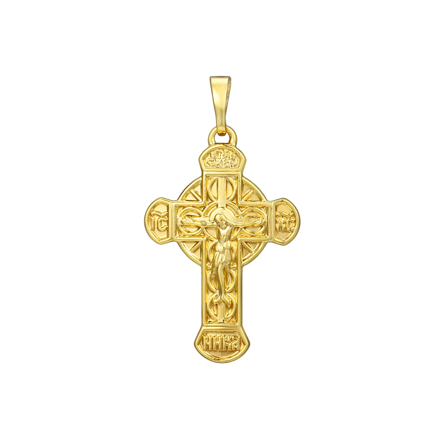 

36072 xuping wholesale gold color jewelry religion pendant jewelry cross crucifix pendant