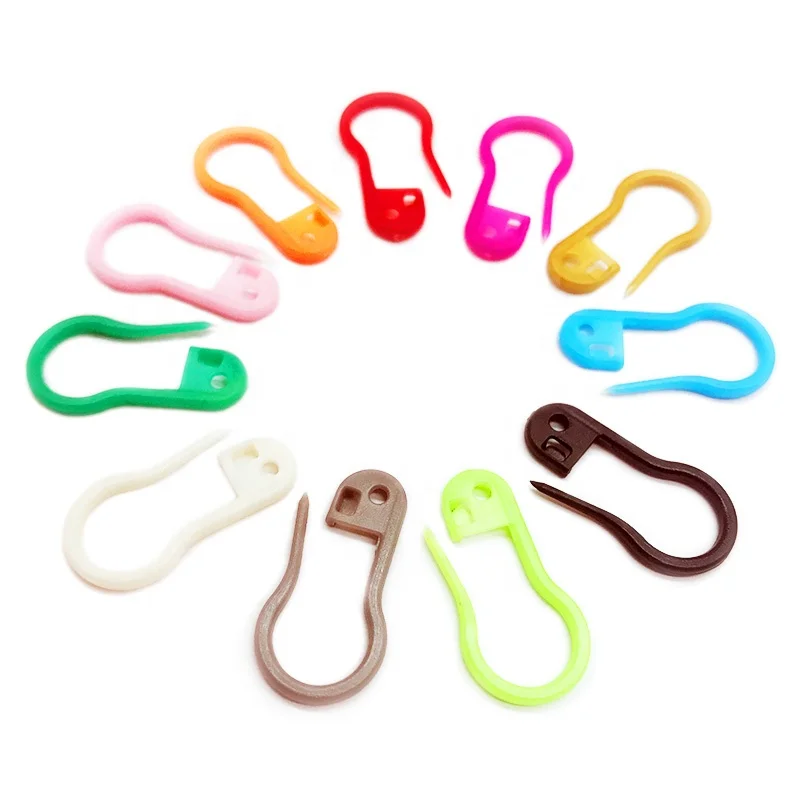 

1000pcs/bag Plastic Stitch Markers Bulb Shaped Assorted Bright Colours, Mixed colors