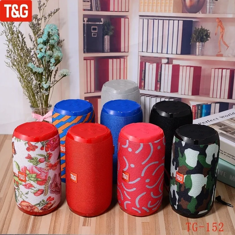 

T&G TG152 Blue tooth Speaker Wireless Waterproof Portable Outdoor Loudspeaker Music Player Stereo Speaker FM Radio Built-in Mic, Blue,red white,green,blcak