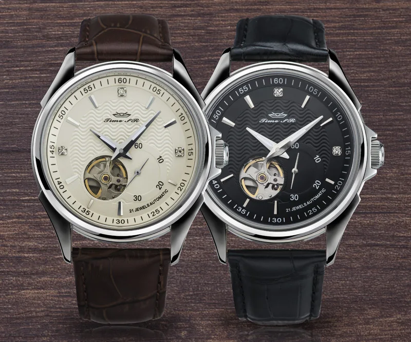 

Fast delivery classic luxury men mechanical watches skeleton design