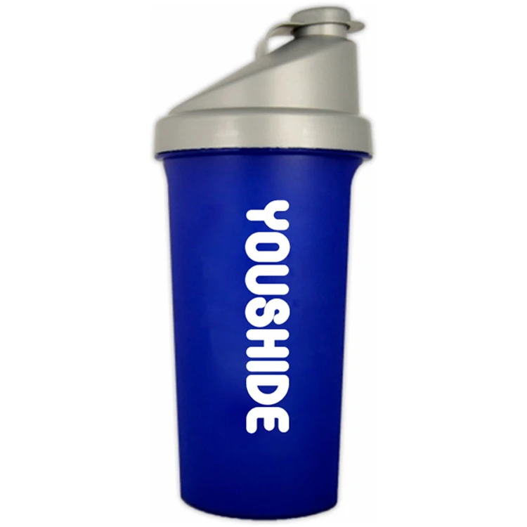 

Wholesale BPA Free 600ml Plastic Protein Custom Shaker Bottle Plastic Gym Water Bottle With Mixer Ball, Customized color