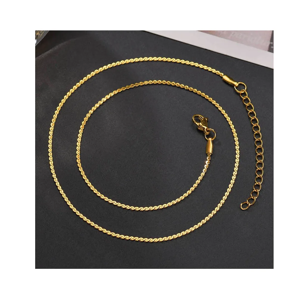 

Hiphop 1.2MM/1.5 MM S Chain choker necklace Stainless Steel with Gold and Steel Fashion Gold Plated Chains.Geometric Gift