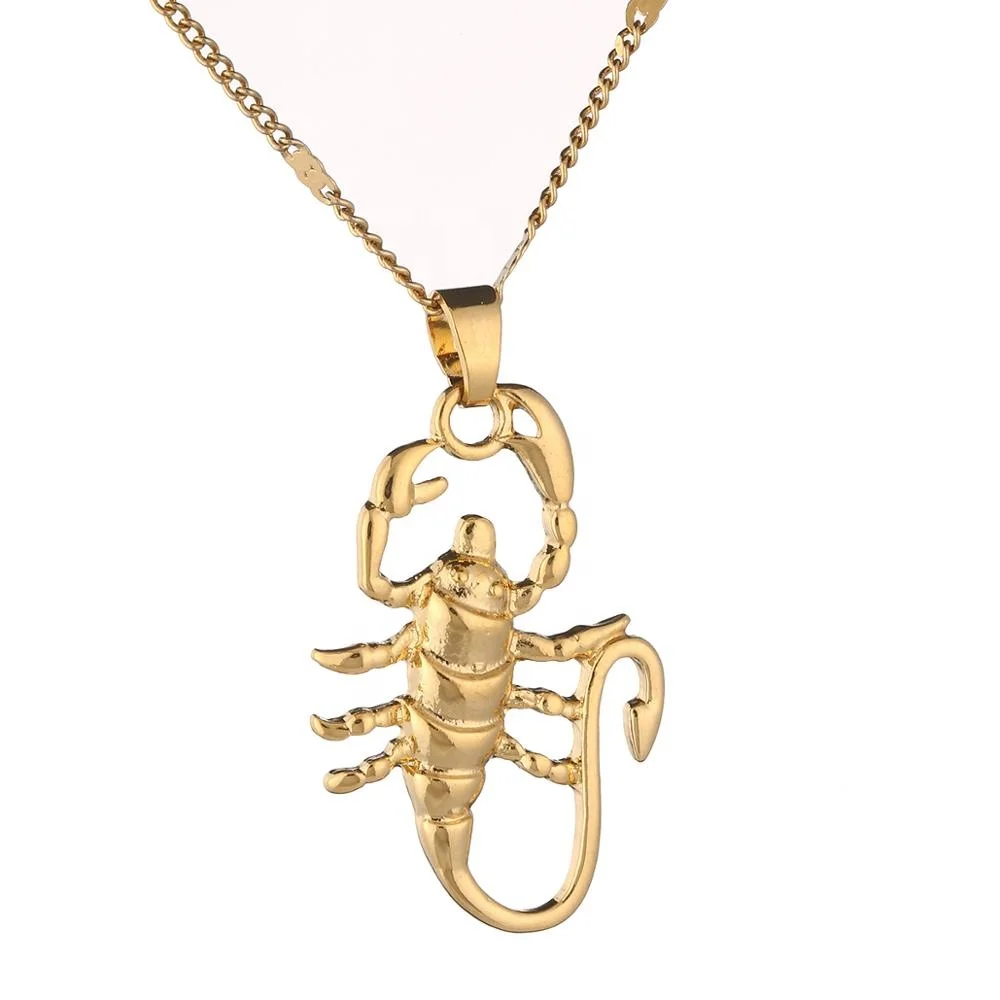 

Gold Color Jewelry Scorpion Zodiac Astrology Pendant Necklace Trendy Jewelry