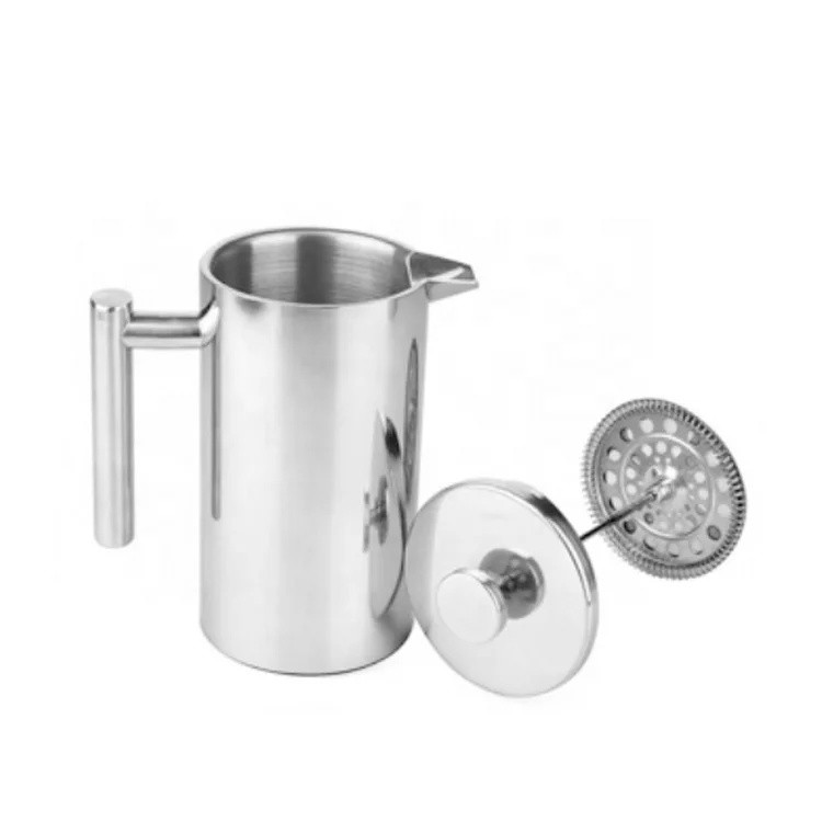

Home Use French Press Coffee Cup Stainless Steel portable, Gold and silver