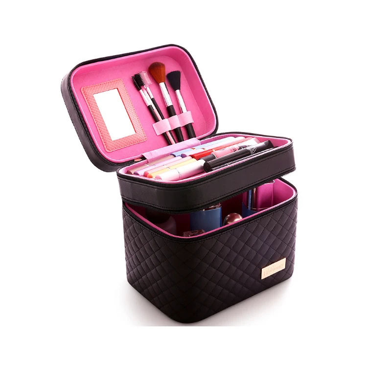 

Portable Pu trousse de maquillage custom cosmetic makeup bags organizer beauty case with zipper, Customized color