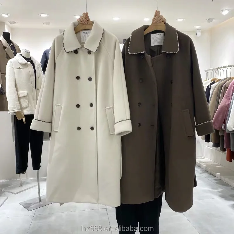 

Wholesale women wool cashmere trench coat Autumn Winter Women's Cashmere Coats For Ladies