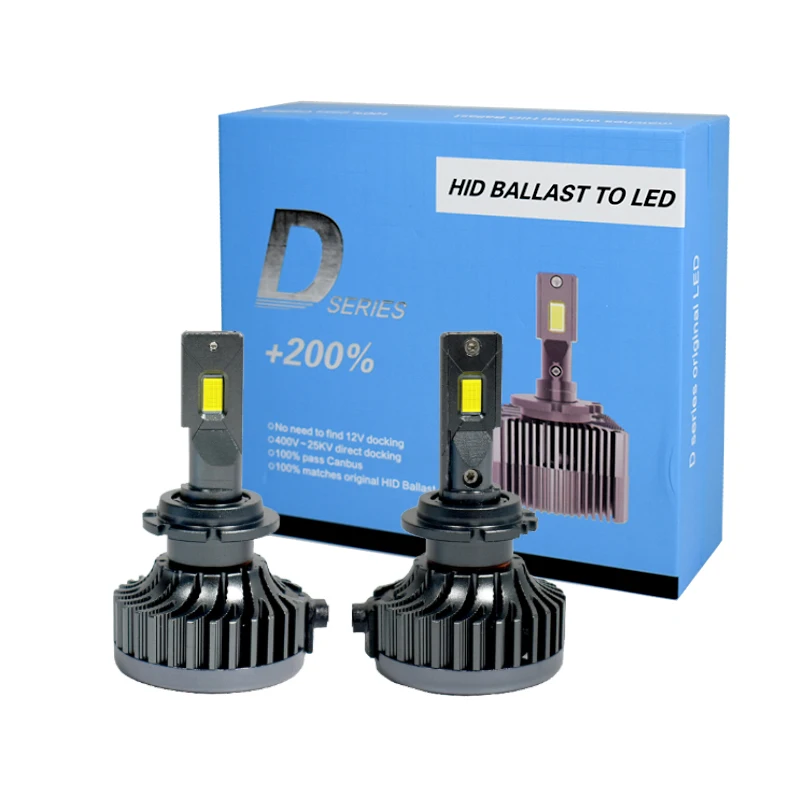 customize Car D Series Light lamp 12V decoder 50W double-Side Chip D1 D3 D2 D4 D1S D2S D4S Led Headlamp Bulb to OEM ballast
