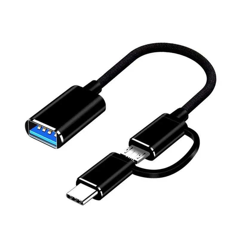 

Cantell Type-C Micro usb to Usb 2.0 2 in 1 Otg Adapter OTG Micro to Usb OTG Cable For Mobile phone