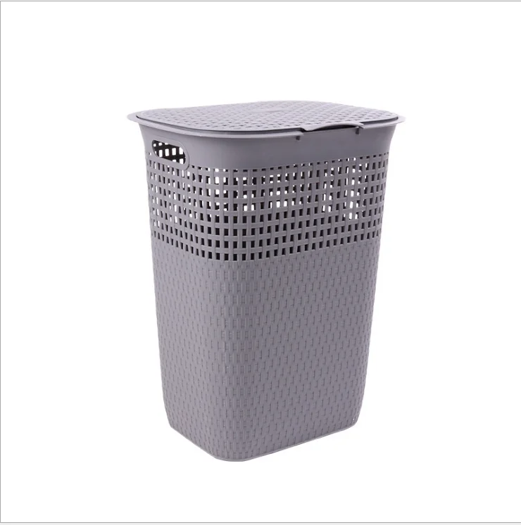 

Plastic tall laundry basket, Grey , white ,coffee, customized colors