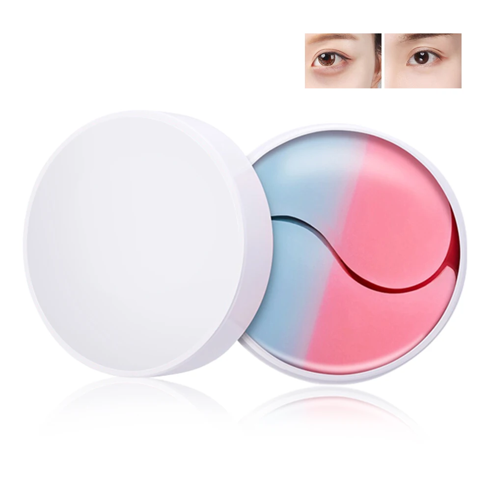

OEM Antiarrugas Two color Under Eye Mask Anti Wrinkle Eye Pads Parches Para Ojos Crystal Eyemask 60 Pcs Set Hydrogel Eye Patch, Multi-colors