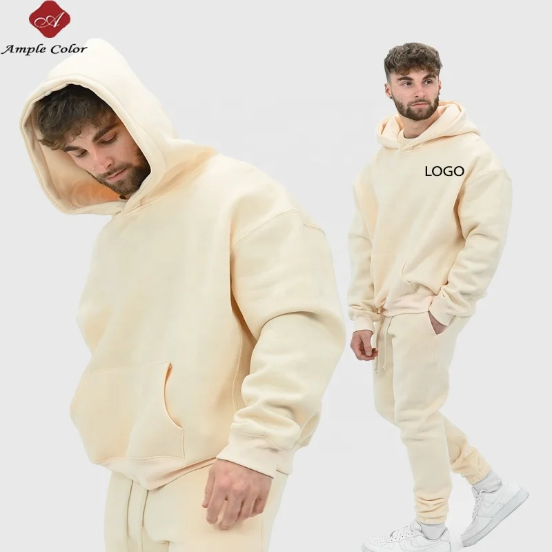 

Custom Logo Thick Sweatsuits Gym Sport Wear Training Jogging Suit Two Piece Hoodie And Pants Set Tracksuits For Men
