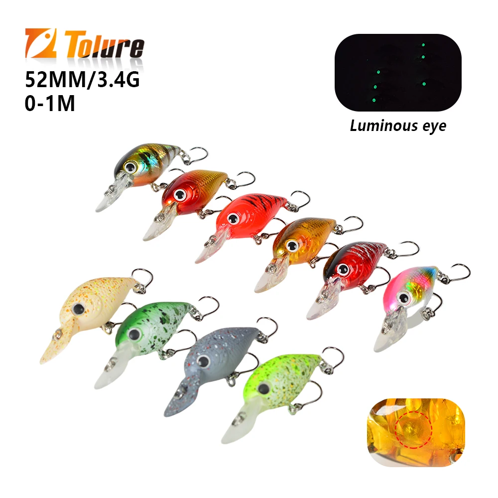 

Tolure Manufacture 50mm 4g mini minnow crankbait hard body lure plastic Fishing Lure Sinking Minnow artificial swim bait