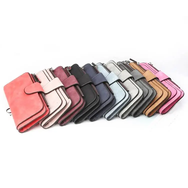 

New Hot sale high quality fashion luxury slim women designer purse wallet color wallets for lady women fashionable pu leather
