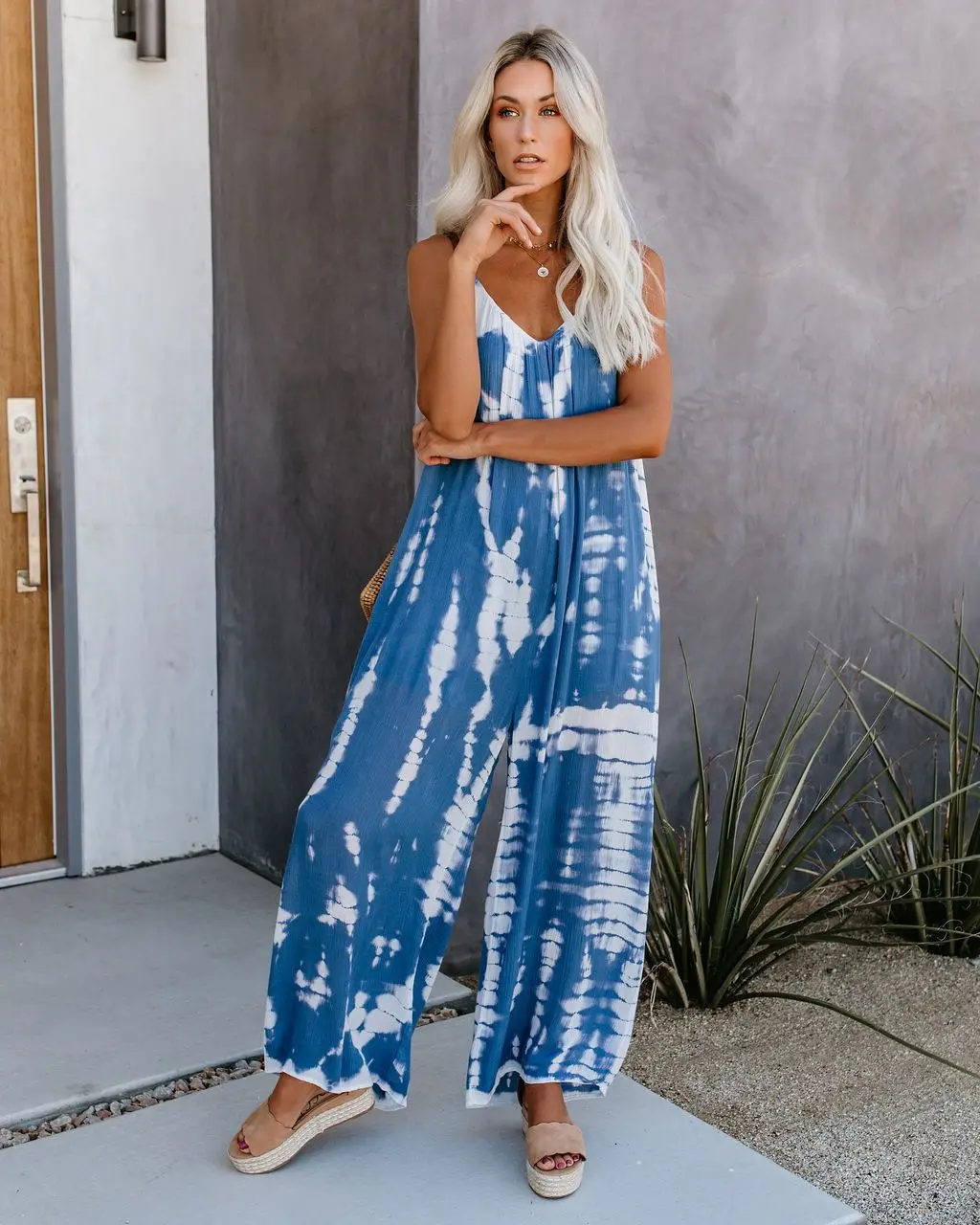

Women Fashion Sling Print Jumpsuit Slim Wide Leg Loose Long Pants Overalls For Women Casual Summer Beach Style Jumpsuits, As shown