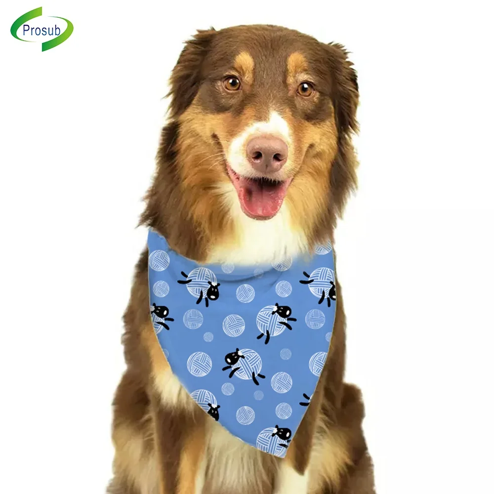 

Prosub Wholesale Sublimation Blank Pet Scarf DIY Custom Printed Polyester Sublimation Dog Bandana