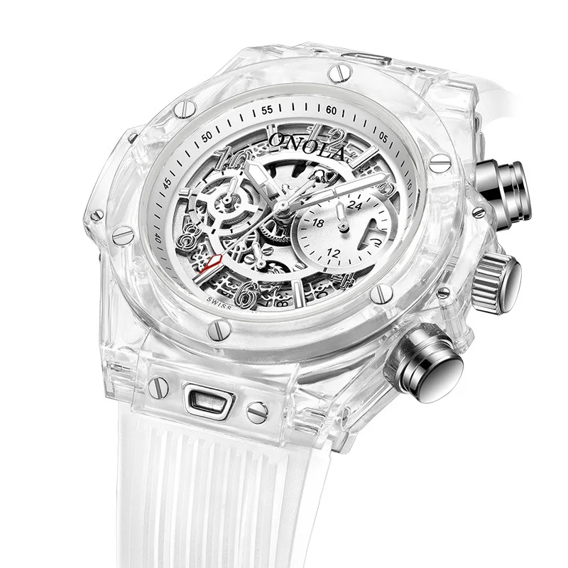 

Fashion ONOLA New luminous man wrist watch hollow dial Men Waterproof Quartz Luxury mechanical Watch Men quartz watch