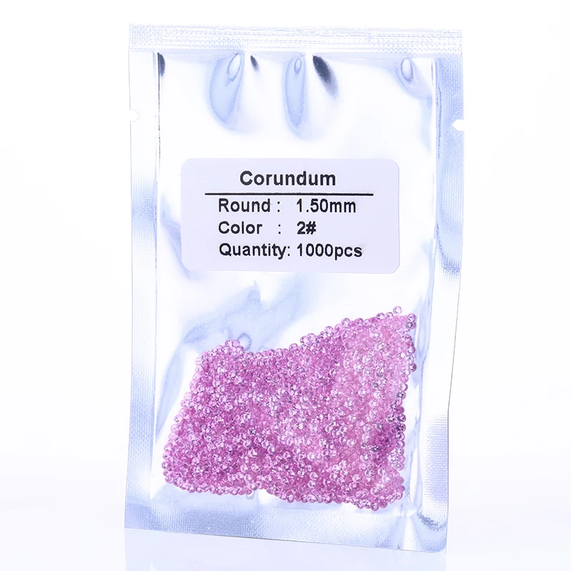 

Starsgem Wholesales Small Size Round Cut Purple Pink Corundum 2# Synthetic Corundum