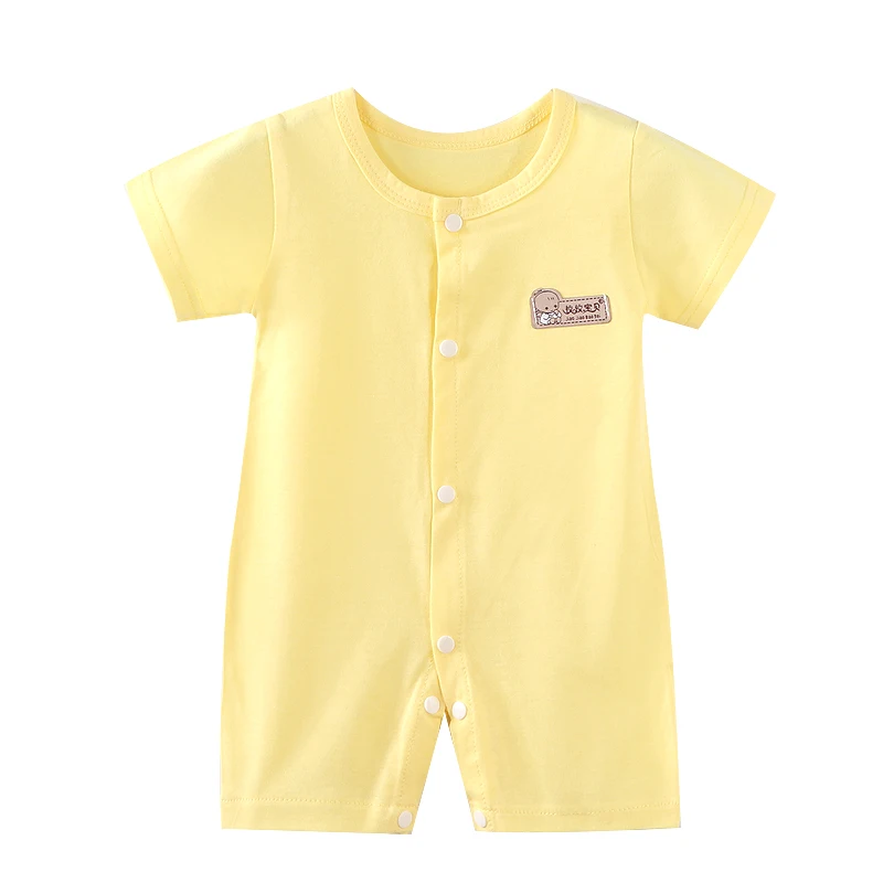 

2021 Cheap Factory Baby Clothes Summer 100%Cotton Short Sleeves with Prints Newborn Infant Baby Bodysuits Rompers, As picture and also can make as your request